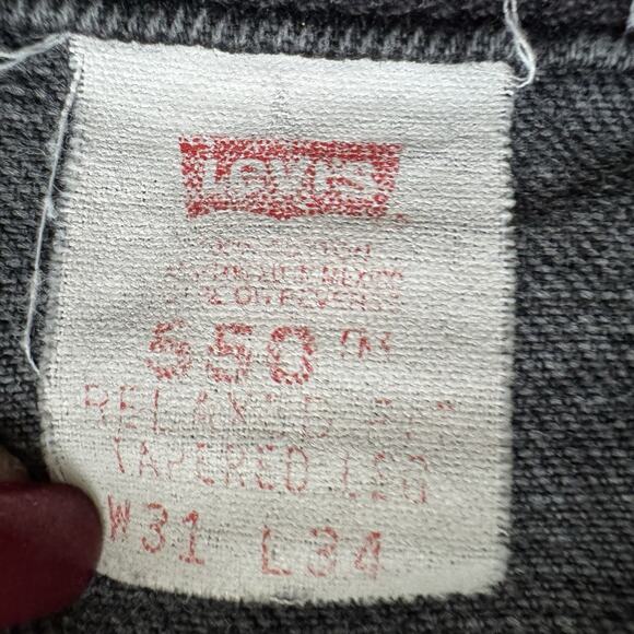 Vintage Levi's Jeans Men’s Black 550‎ Orange Tab Tag 29x33 Dark Grunge Skate - Picture 4 of 16